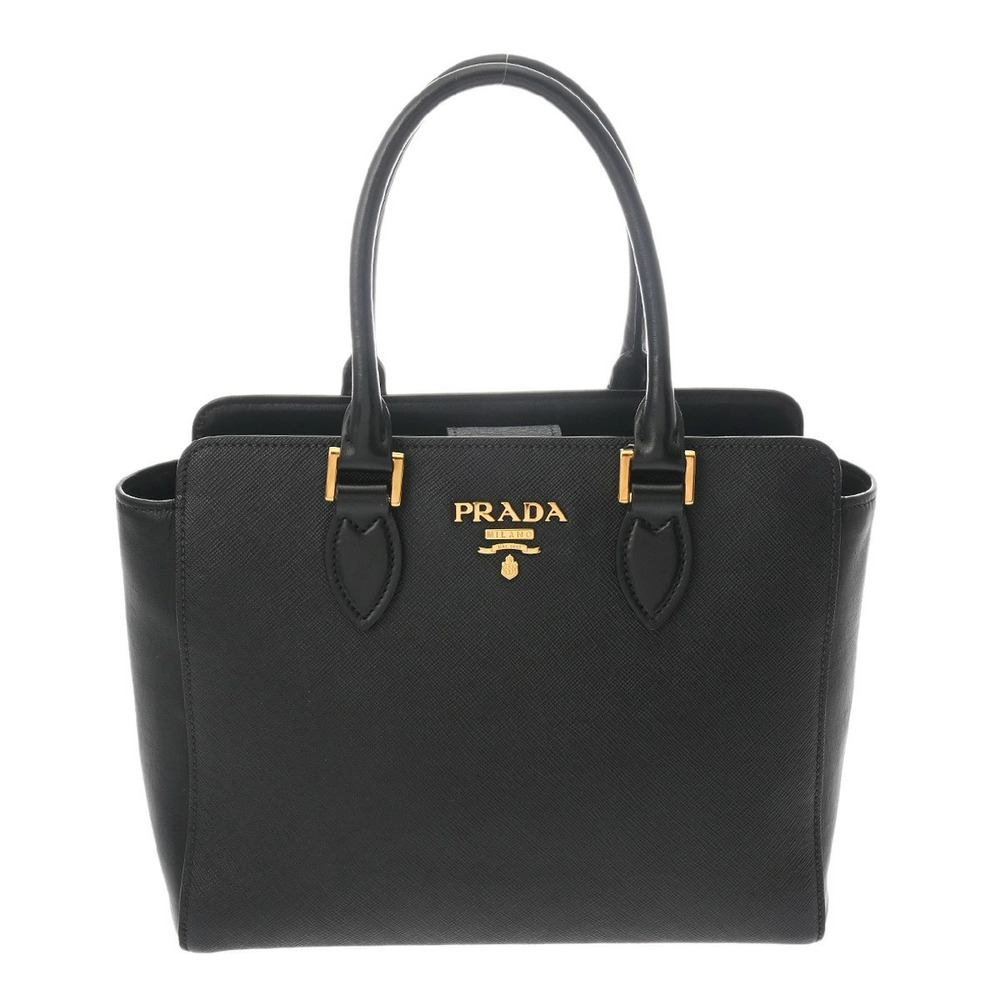 PRADA bag black Saffiano leather handbag